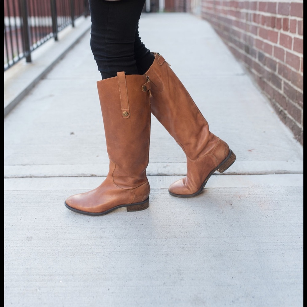 Sam Edelman wide calf! penny classic riding boots in whiskey